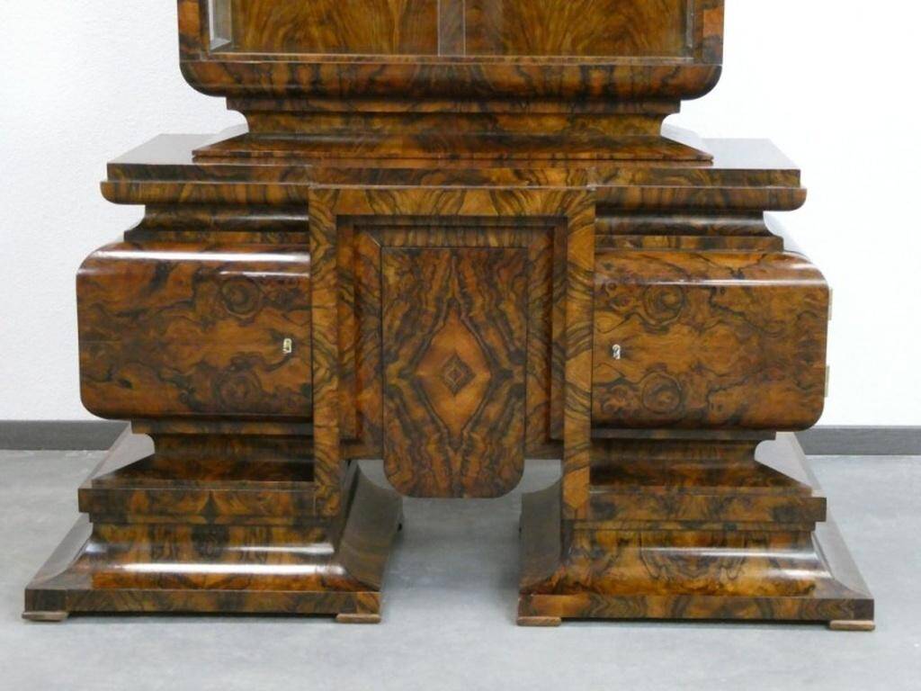 Art Deco Display Cabinet in Walnut