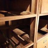 Former furniture of notary in oak 12 drawers 1930