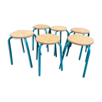 Set of 6 school stools