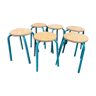 Set of 6 school stools