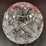 18cm cut crystal ball vase