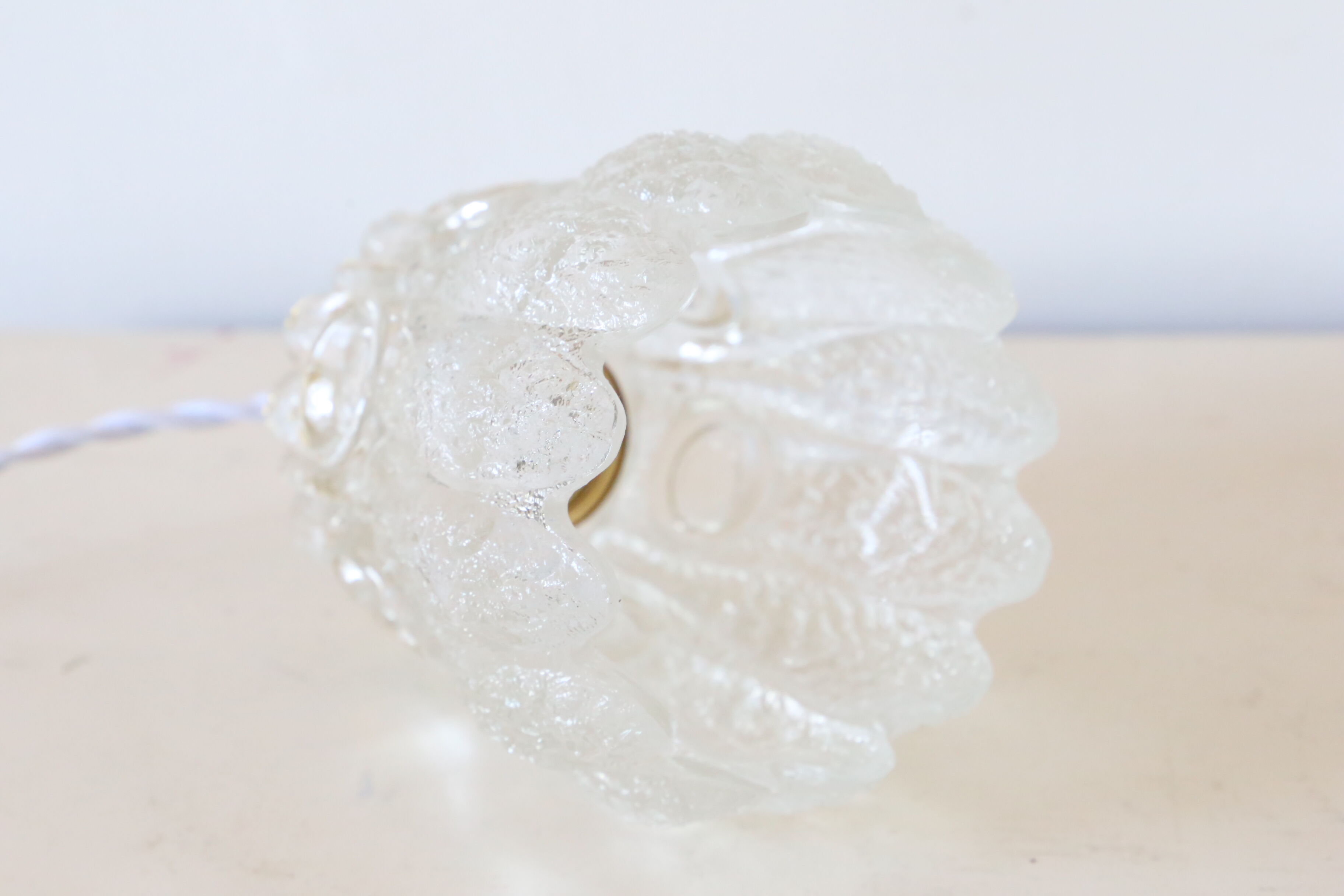 Thick glass hanging lamp