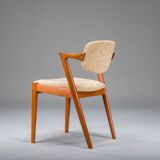 Chaise moderne en teck modèle 42 du milieu du siècle par Kai Kristiansen pour Schou Andersen, années 1960
