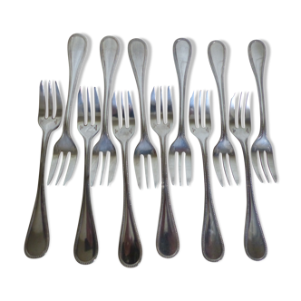 Twelve Christofle Metal Dessert Forks