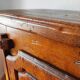 Brutalist buffet French work in solid oak – 1970s