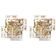 Pair of crystal wall lights by Kinkeldey, Germany, 1970s.