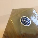 Presse papier en marbre d'onyx vintage