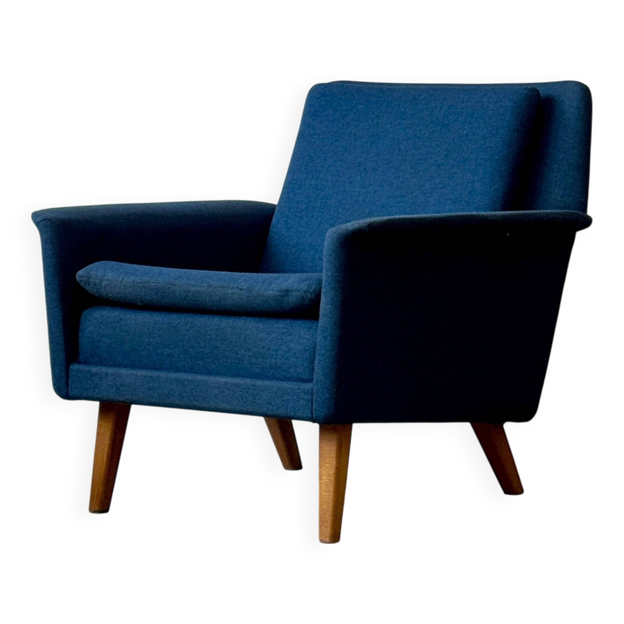 Fauteuil en laine, conçu par Folke Ohlsson, Danemark années 50/60, milieu du XXe siècle moderne