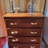 Art deco chest of drawers feet whiskers patinated