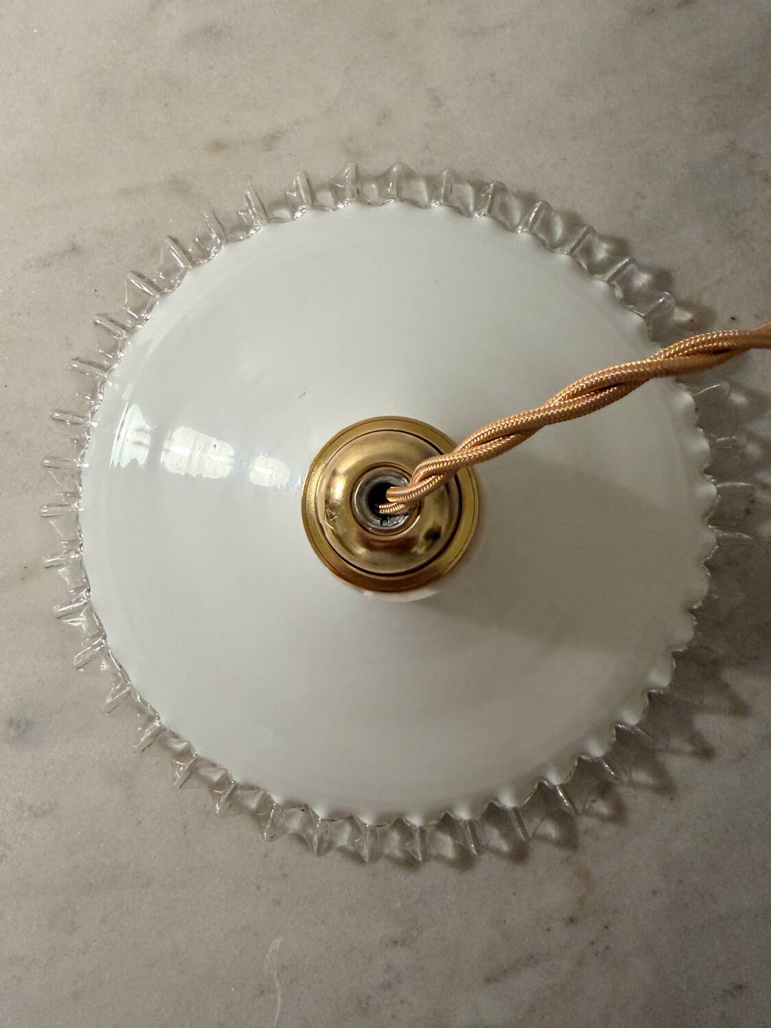 Opaline lampshade - ready to use