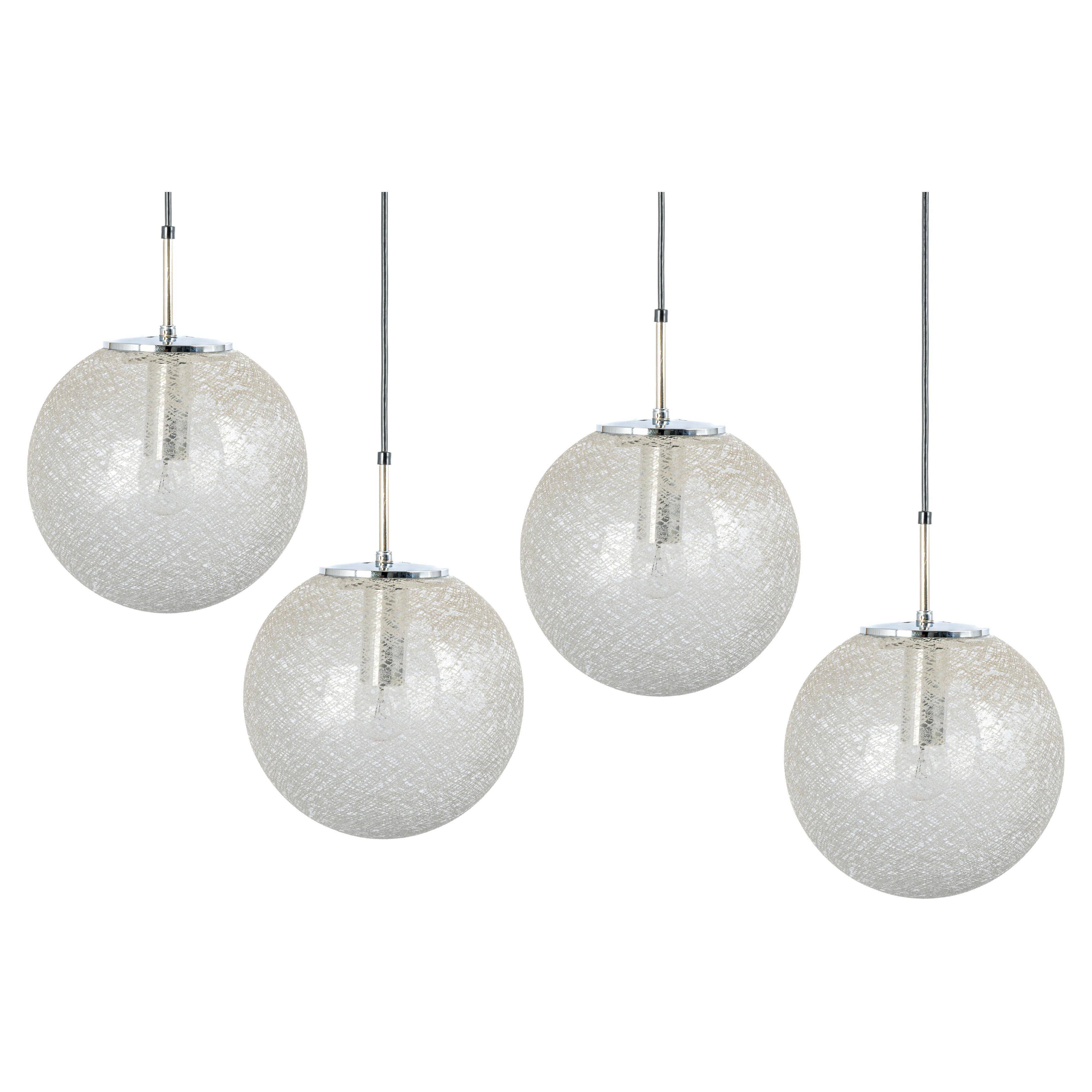 1 out of 10 Limburg Chrome with glass ball pendant, Germany, 1970s