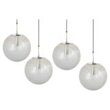 1 out of 10 Limburg Chrome with glass ball pendant, Germany, 1970s