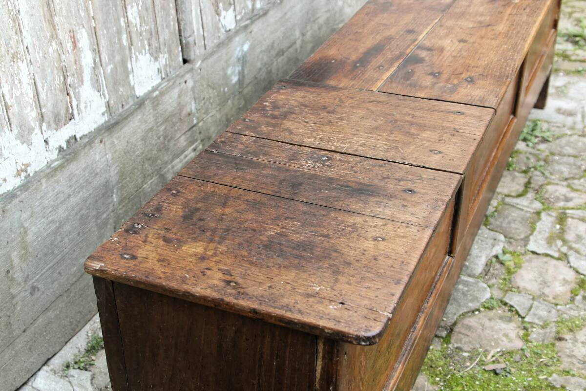 Wooden chest bench, 18th century