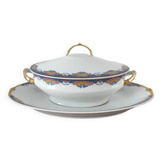 Legumier et son plat Porcelaine de Limoges