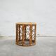 Table d'appoint vintage en rotin et cannage