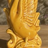 Vase céramique japonaise décor cygne