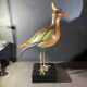 sculpture figurine porcelaine polychrome & bronze doré, Hollywood Regency,