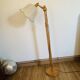 Lampadaire vintage articulé en pin – travail scandinave