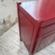 Red lacquered enfilade 1970 160cm