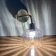 Vintage bubbled glass globe wall light