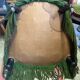 Velvet Green Toad Armchair With Fringe