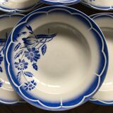 6 hollow plates Sarreguemines Model André