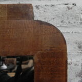 Standing art deco mirror in mahogany frame