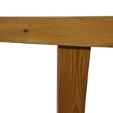 Vintage pinewood side table 60s handmade side table minimalist design