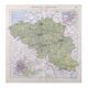 Vintage map of Belgium and Luxembourg 43x43cm from 1950