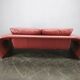 Italian Red Leather Sofa by Divanotti, Postmodern, 1990s