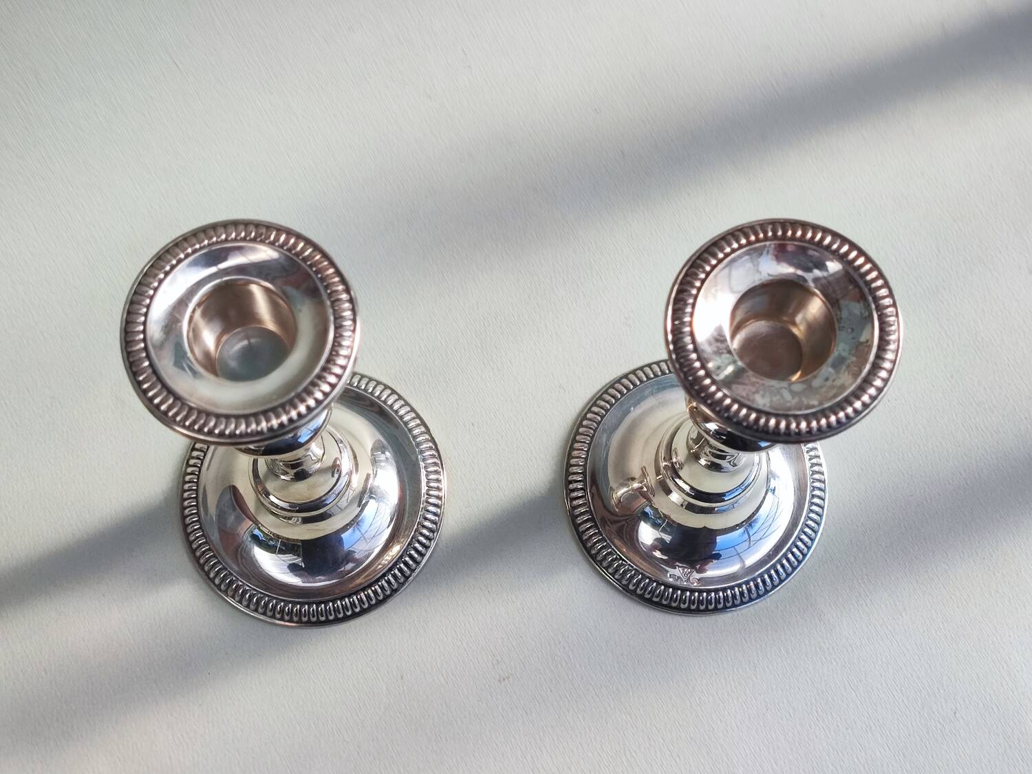 Bougeoirs en argent sterling