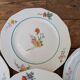 Ensemble de 6 assiettes à dessert à motif de bouquet de fleurs 20.5cm