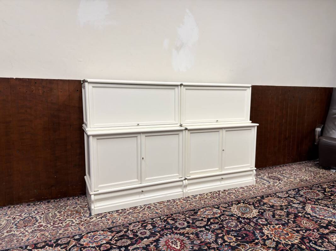 Original Globe Wernicke English Low Bookcase White