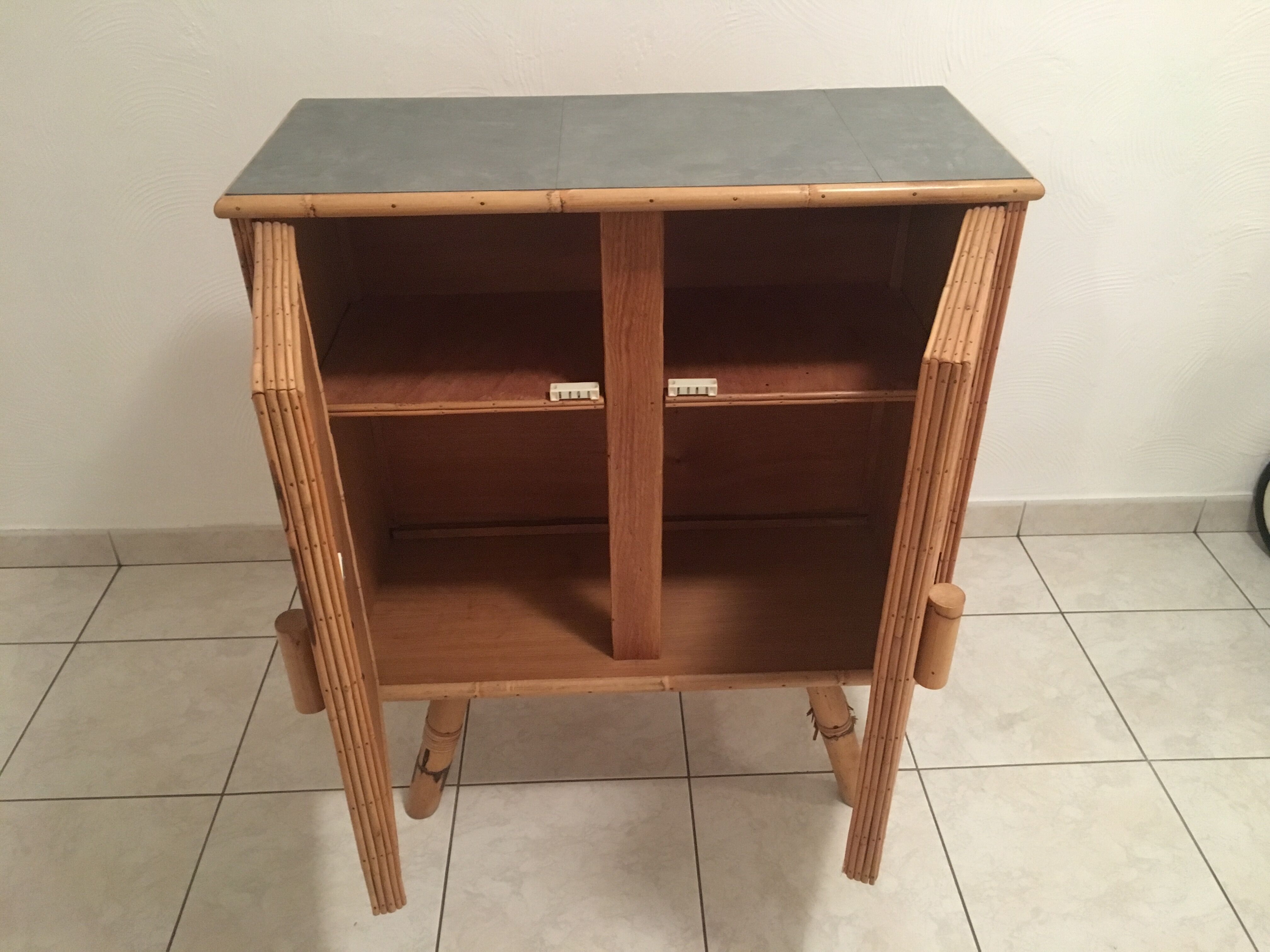 Vintage rattan buffet