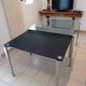 Set of 2 Jean Nouvel designer tables – Model 1=2 (Transparent & black glass)