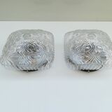 TWO PLAFONNIERS IN VERRE OF ANNEES 60