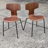 Pair of Hammer Chairs, Hammer, Model 3103 by Arne Jacobsen for Fritz Hansen, 1960s vintage