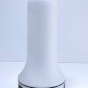 Pied de lampe opaline frise fleurs stylisées années 70