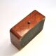 Antique box with marquetry wood, clover decoration, 7 x 11 cm.