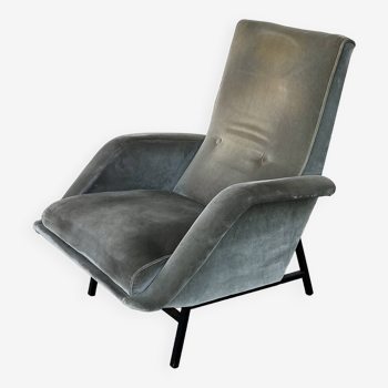 Fauteuil en velours Guy Besnard