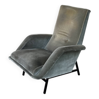 Fauteuil en velours Guy Besnard