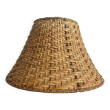 Terracotta and rattan lamp