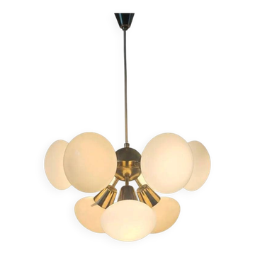 Rare lustre mid-century Sputnik, Kamenicky Senov, années 1970.