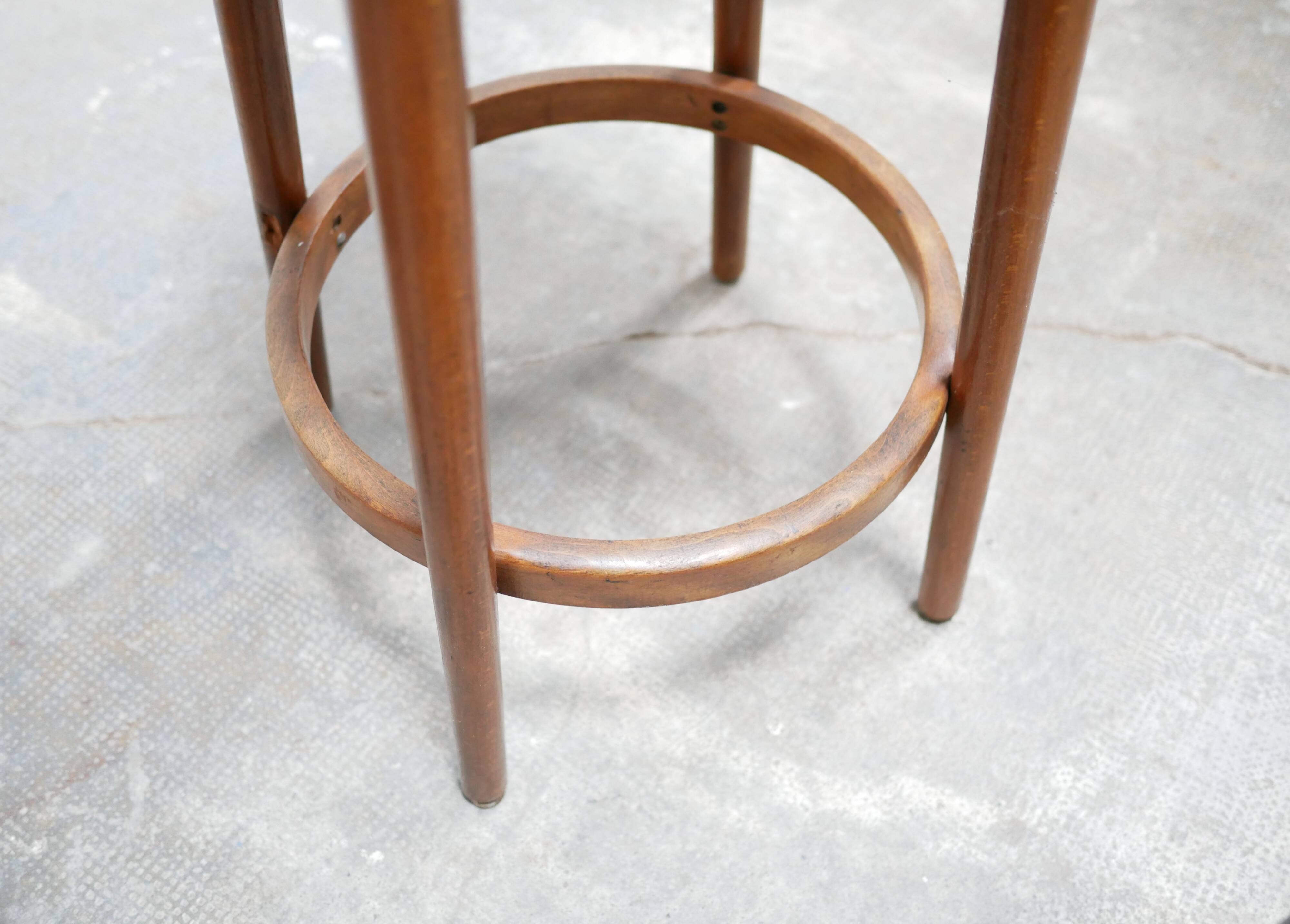 Vintage wooden bar stool by Baumann Editions