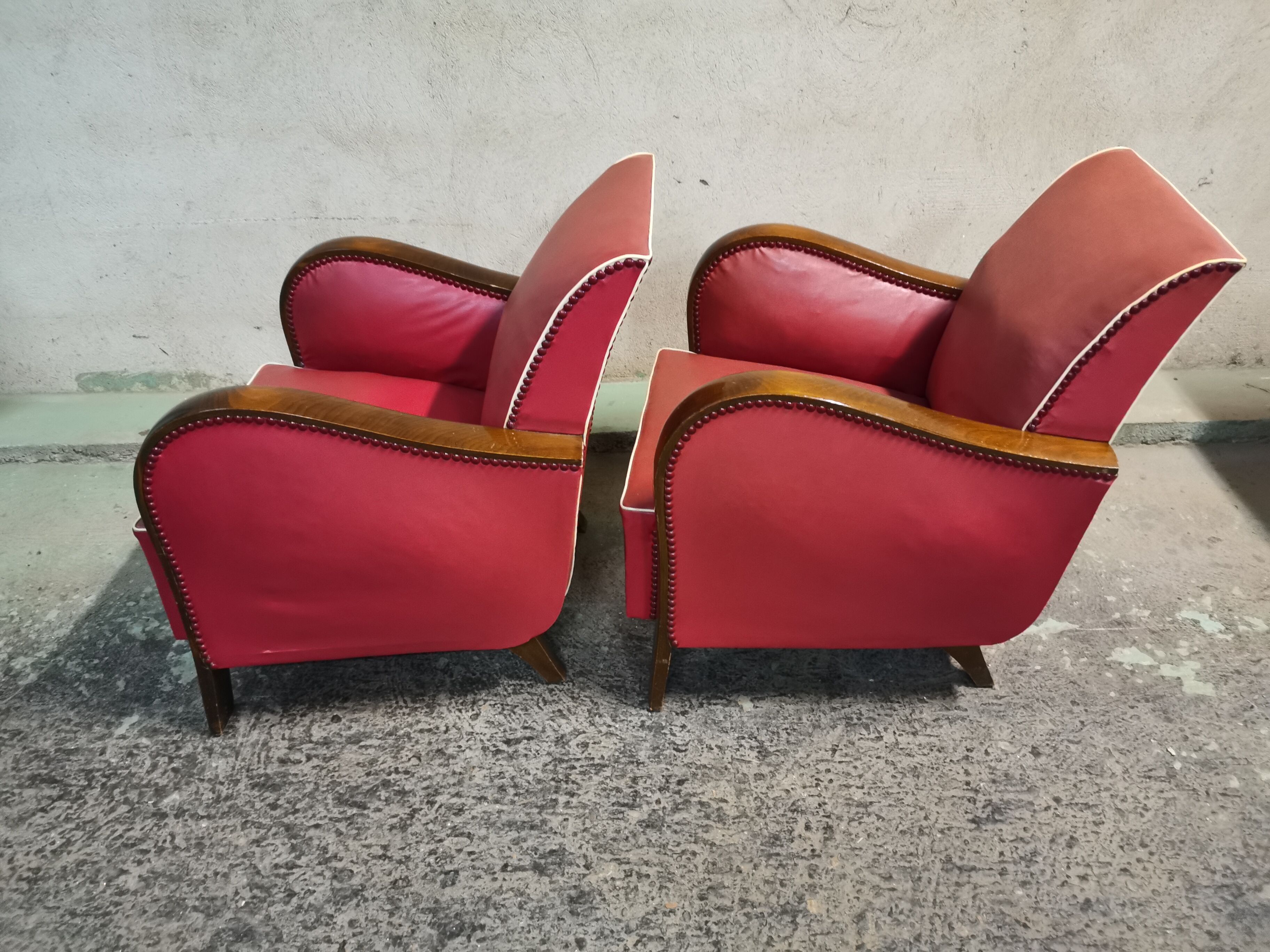 Fauteuil club paire de fauteuils des années 50 - 60