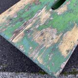 primitive footrest curved wood bistro bentwood farmhouse painted wood Shabby chic French vintage farme