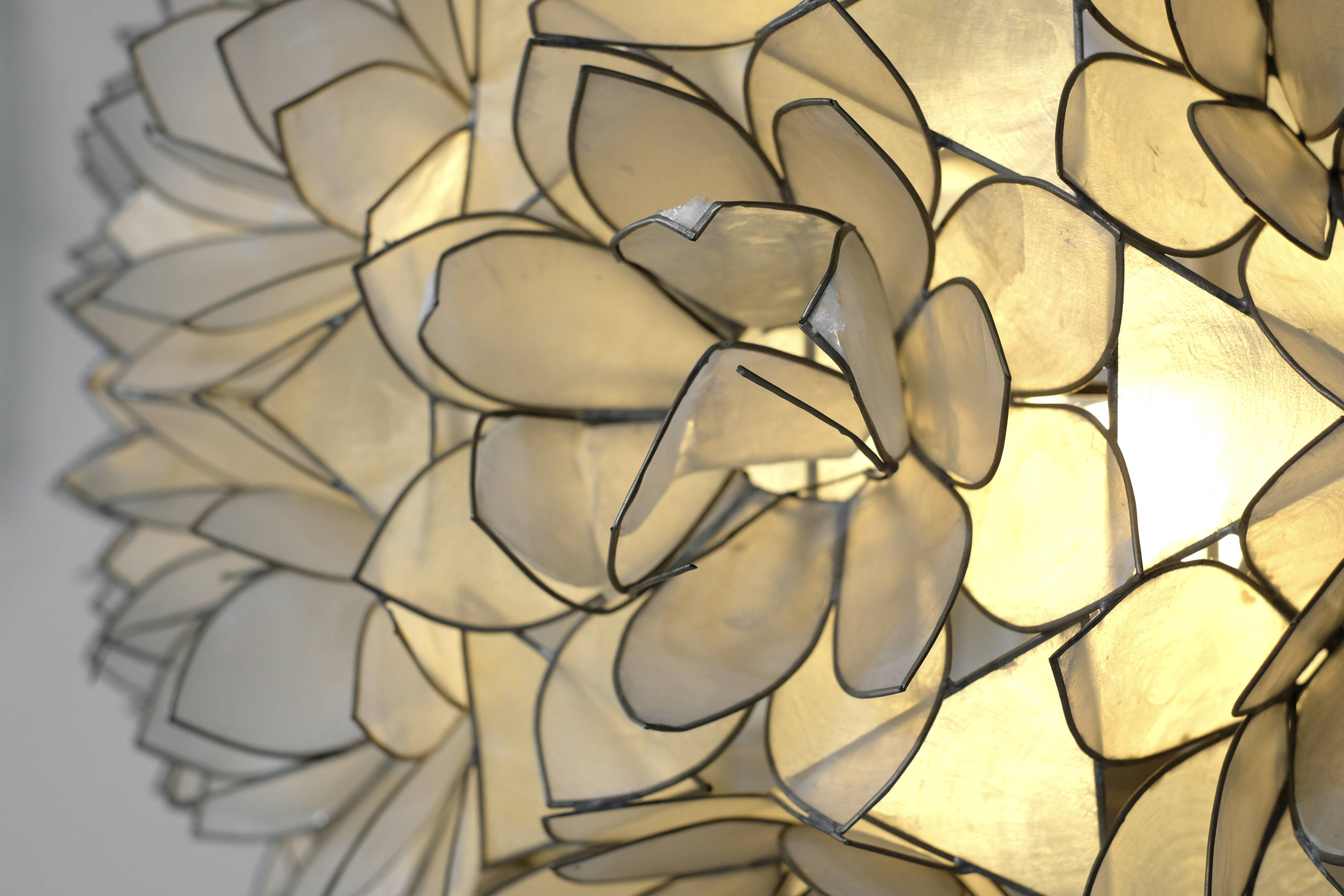 Mother-of-pearl floor lamp by Rausch, Germany, 1960s.