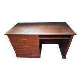 Solid cherry wood desk with 1 block and 3 drawers.