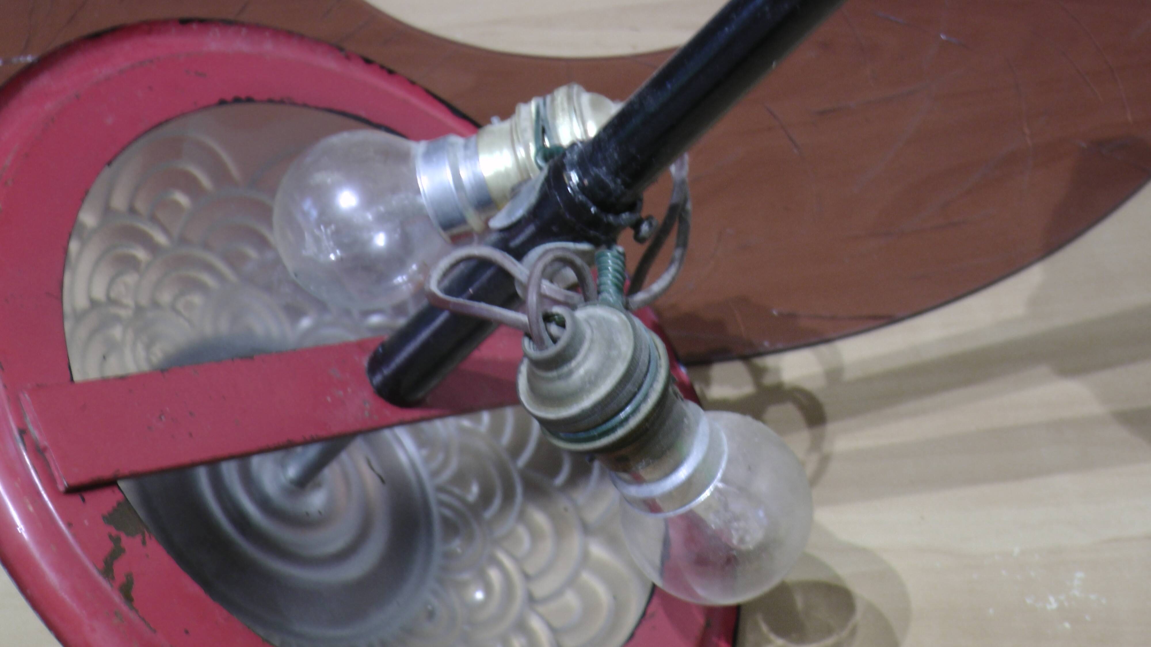 Vintage glass disc chandelier