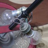 Vintage glass disc chandelier